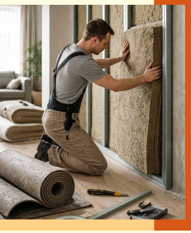 Шумоизоляция перегородок в Чапаевске от 1685 руб. за м2 — ТепломастерЧпв